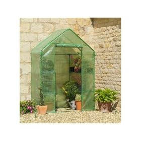 Compact Walk-In Greenhouse with Shelves and Heavy Duty Cover