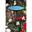Blue and Green Mosaic Tile Birdbath