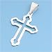 Sterling Silver Pendant - Cross w/ Cut-Out - 30mm Pendant Height