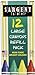 Sargent Art 22-0702 12-Count Box Large Crayon Refill, Yellow
