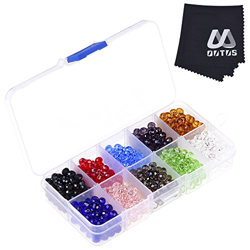 Outus 800 pieces 6mm briolette faceted glass beads crys…