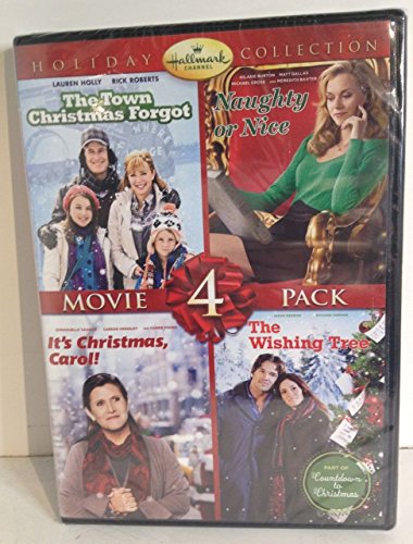 Hallmark Holiday 4 Pack DVD Set - Naughty or Nice, Its Christmas Carol, The Wishing Tree, The Town That Christmas Forgot