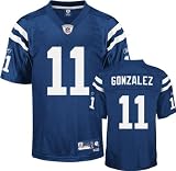 Anthony Gonzalez Blue Reebok NFL Premier Indianapolis Colts Jersey - Medium