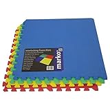 128 SQ FT Interlocking Multicoloured EVA Soft Foam Exercise Floor Mats