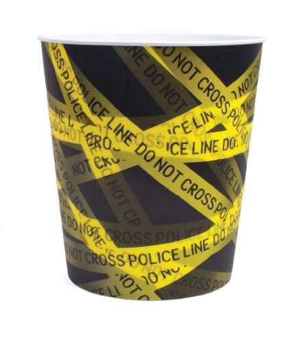 Kikkerland Lenticular Police Line Wastebasket