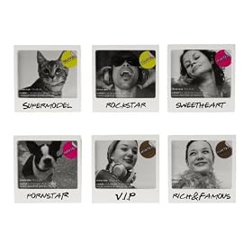 Wanted - WA0028AS - Cadre Photo Snapshots - 6 Texts Assorties