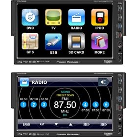 Power Acoustik Single DIN PTID-7002NRB AV Source with Detachable 7-Inch TFT-LCD Touch Screen, BlueTooth Receiver includes NaviBox-1 input port
