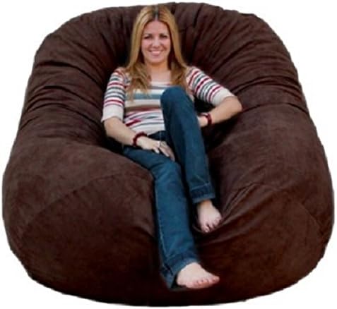 Large Bean Bag Chairs Factory Direct Cozy Sack Store 6' Cozy Foam Filled Comfort Chocolate Color