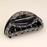 IMAGE OF Ovation Multi-Crystal Black - Cubitas Avignon Collection (Made in France, Hand-set Swarovski Crystals, Claw Clip)