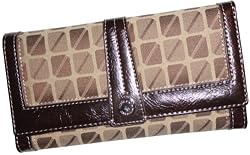 Nine & Co. by Nine West Wallet Checkbook Broadway Slgs Khaki/Espresso