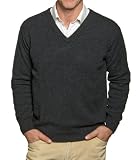 Mens Lambswool V Neck Jumper Sweater