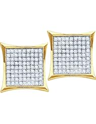 10KT White Gold 0.25 CTW Diamond Micro Pave Earring