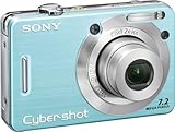 Sony Cybershot DSCW55 7.2MP Digital Camera with 3x Optical Zoom (Blue)