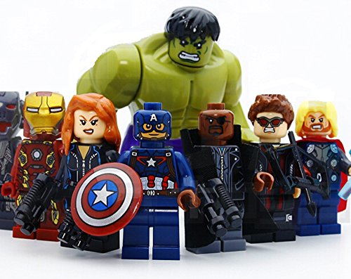 Avengers #2 Super Heroes Ironman Captain America Hulk Minifigure Building Blocks Bricks Assembly Toy 8pcs Not Lego