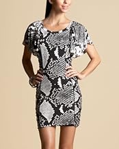 Flutter Sleeve Snake Print Dress - bebe Addiction