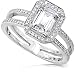 One of a Kind 1-3/4ctw IGI Cert Emerald-Cut Diamond Ring in 18kt White Gold