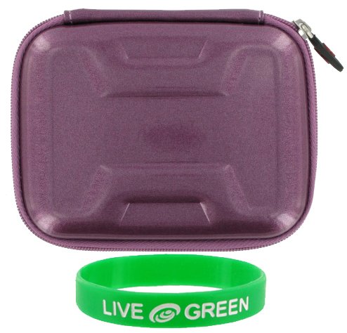 EVA Hard Shell (Candy Purple Lilac) Case with Memory Foam for Seagate FreeAgent GoFlex 500 GB Ultra-portable Drive STAA500100 (Black)