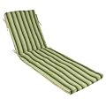 Outdoor Patio Beige/Green Striped Chaise Cushion