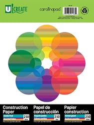 Carolina Pad U:Create Construction Paper, 9 x 12 Inches, Assorted Colors, 250 Sheets (91160)
