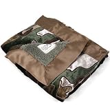 Army Camouflage Chenille Blanket 29" x 36" by Little Giraffe