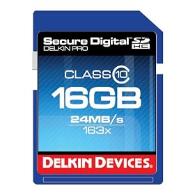 Delkin 16 GB Secure Digital (SD) PRO Class 10 163X Memory Card DDSDPRO3-16GB