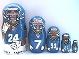 Seattle Seahawks NFL Football or any team Russian Nesting doll 5 pcs / 6 in