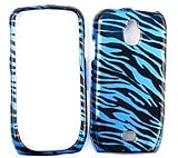 Samsung Exhibit 4G T759 Transparent Design, Blue Zebra Print Hard Case/Cove ....