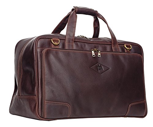 Prime Hide Elpaso Thick Brown Oiled Leather Travel Holdall 735