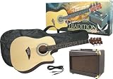 Dean Guitar Starter Pack: Includes Acoustic-Electric Cutaway, DA20 Amplifier, Gig Bag