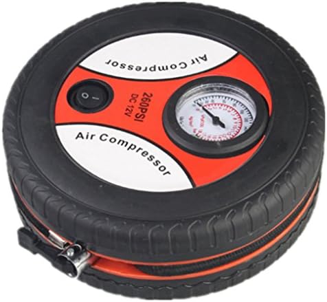 Bestor Mini Portable Car Tire Air Compressor 12v Auto Inflatable Pumps Electric Tire Inflaters 260PSI (Orange)