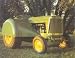 John Deere Tractor # 60 (On Lawn) White Wood-Mounted Art Poster Print - 16" X 20"