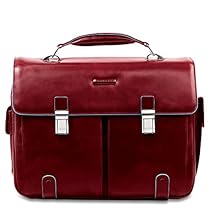 Piquadro Leather Case with 2 Front External Pockets, Red, One Size
