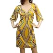 New Sexy Unique Cut our bust Jersey 3/4 Sleeve Print Cocktail dress