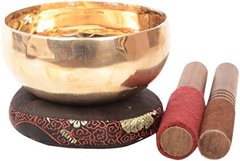 Himalayan Bowls Genuine Hand Hammered Singing Bowl, Gold, 4.5"