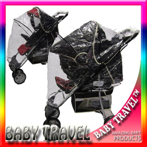 HIGH QUALITY TRAVEL SYSTEM RAIN COVER ZIPPED TO FIT THE HAUCK SHOPPER 6