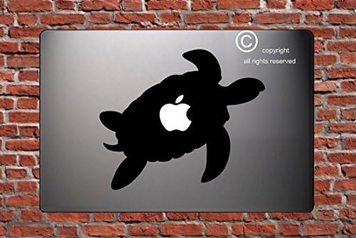 SEA TURTLE-Vinyl Decal Sticker Skin Laptop Cover For Apple Macbook Pro Mac 13 inch-Black