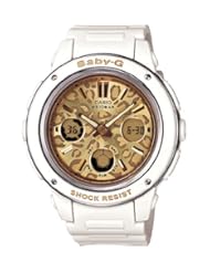 Casio Baby-G Analog-Digital Dial White Resin Strap Ladies Watch BGA150LP-7A