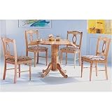 Set of 2 Napoleon Style Natural Finish Wood Dining Chair/Chairs