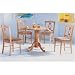 Kitchen & Housewares : Set of 2 Napoleon Style Natural Finish Wood Dining Chair/Chairs