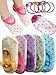 Kid Essentials 5 Pairs 8-36 Months Cute Lovely Baby Girl Toddler Mary Jane Anti Slip Skid Sock, With 2pcs Phonytail Holder Gifts, Dots No-Show Crew Boat Socks Footsocks sneakers
