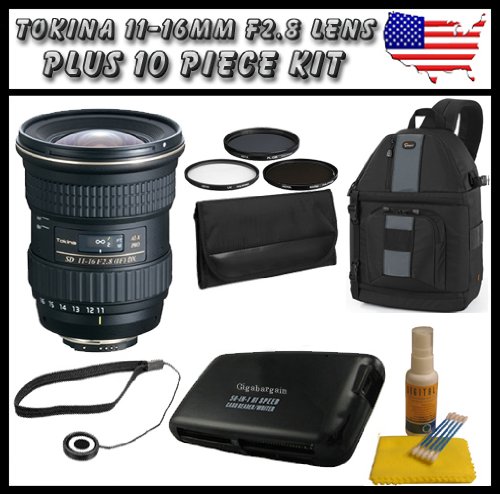 Tokina 11-16MM F/2.8 AT-X DX PRO Lens For Nikon DSLR 11PC Kit. Lowepro / Hoya