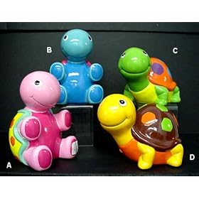 Turtle Piggy Bank - Pink (A)