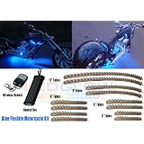 12pc Blue LED Flexible Motorcycle Light Kit by LedGlow