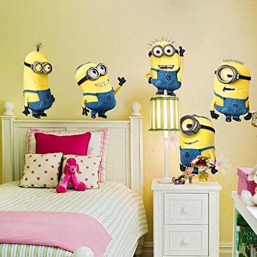 5 Minions Despicable Me 2 Removable Wall Stickers Art Decal Kids Room Home Decor