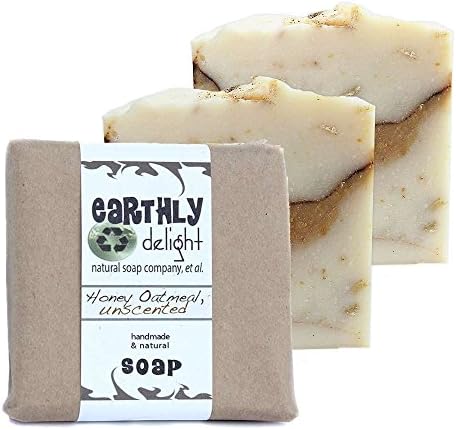 Honey Oatmeal Unscented Soap | Three Large 5.5 oz. Vegan Bars