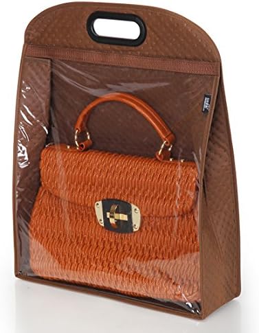 CreativeStorage Foldable Durable Protective Dustproof Mouldproof Storage Bag for Schoolbags,Briefcase,Handbags,Shoulderbags,Tote,Clutch and More,Size L(Brown).