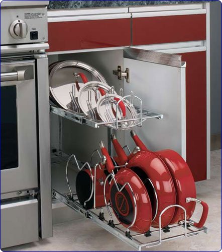 Rev-A-Shelf 5CW2-1222-CR Two-tier Cookware Organizer - Metal-Chrome