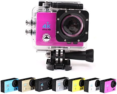 Sport Camera 4k Wifi 30m Waterproof 2 Inch Ultra-hd 1080p 60fps 12mp Action Camera 170 Degree Wide-angle Sport Cam Dv (Pink)