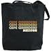 Canvas Tote Bag Black  Cape Girardeau Retro Color  Missouri Usa City