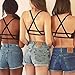 Usstore Women Padded Bra Crop Summer Vest Tee Shirt Tank CropTop Blouse (Black)